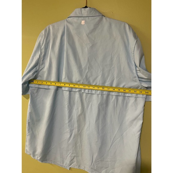 Mens X-Large XL Field and Stream Fishing Blue Button Down Casual Shirt - Picture 7 of 10